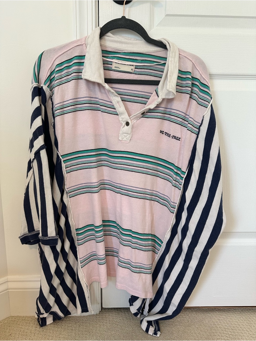 Free people rugby top 100% cotton